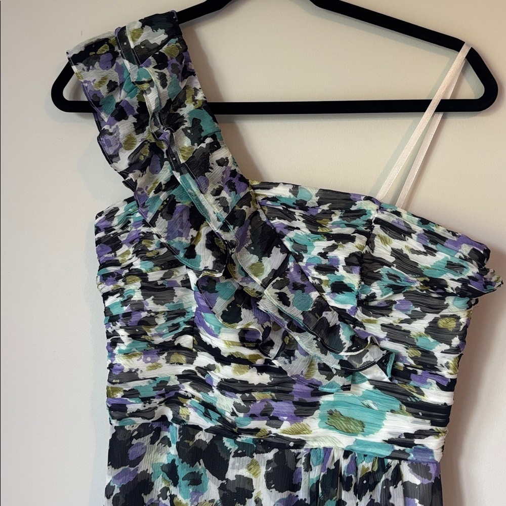 MAX AND CLEO Elegant One-Shoulder Maxi Dress - Multicolor Small 6 - Picture 6 of 7